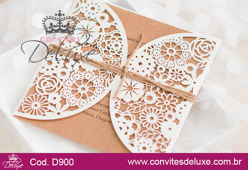 Convite de Casamento Corte Laser