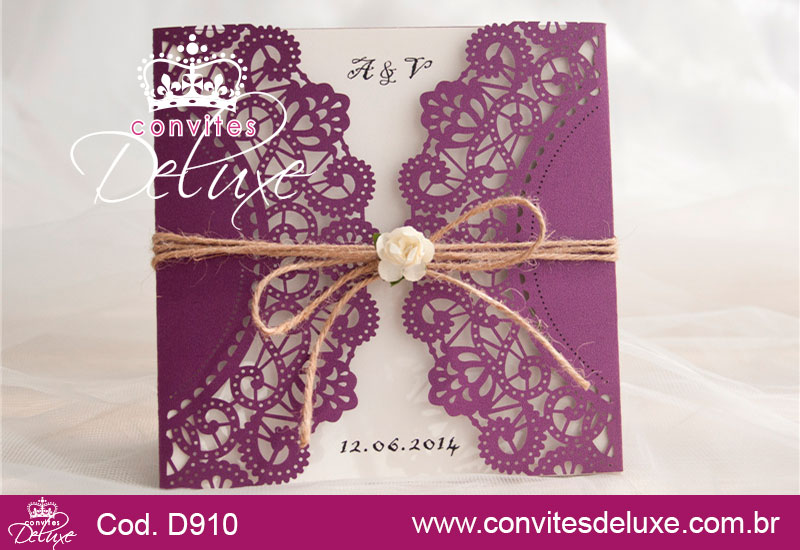 Convite de Casamento Corte Laser